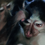 Portrait V, 2016, oil on board on reflecting back, 15 x 15 cm.jpg